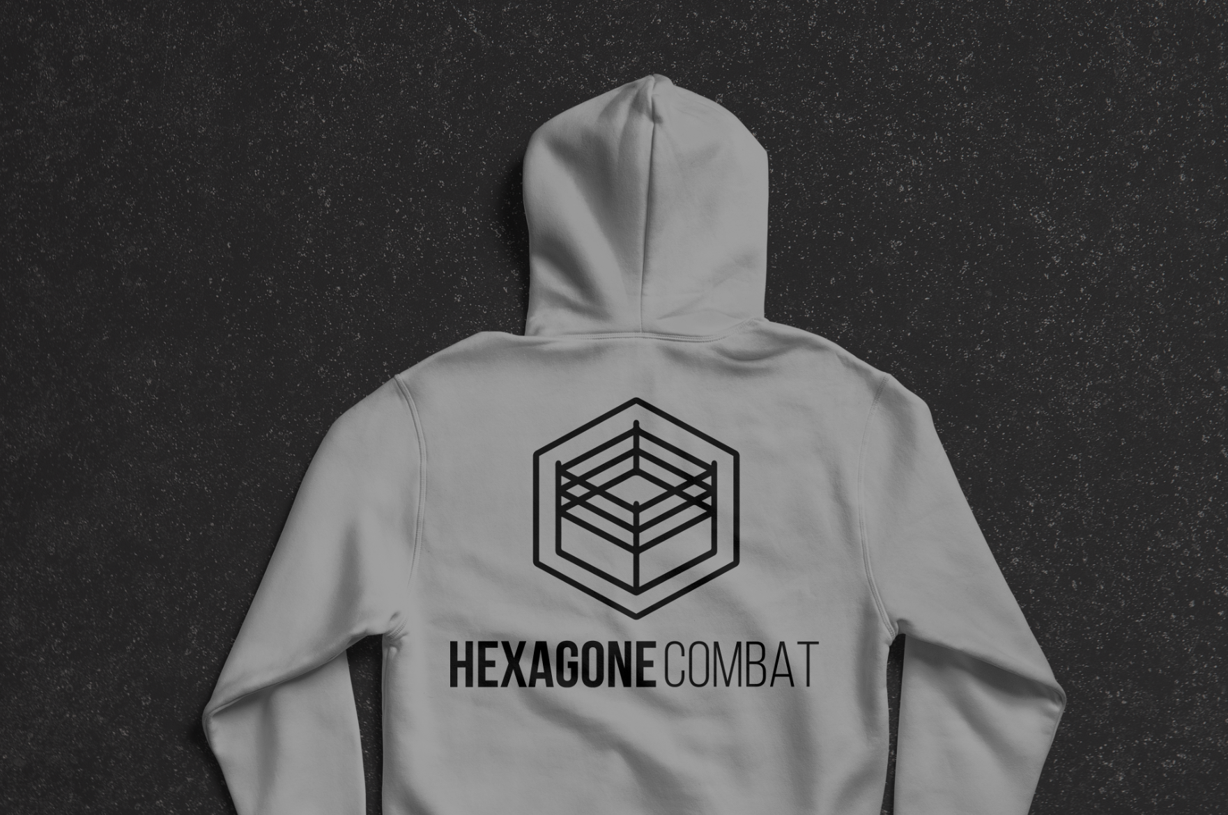 hoodie back haxagone combat