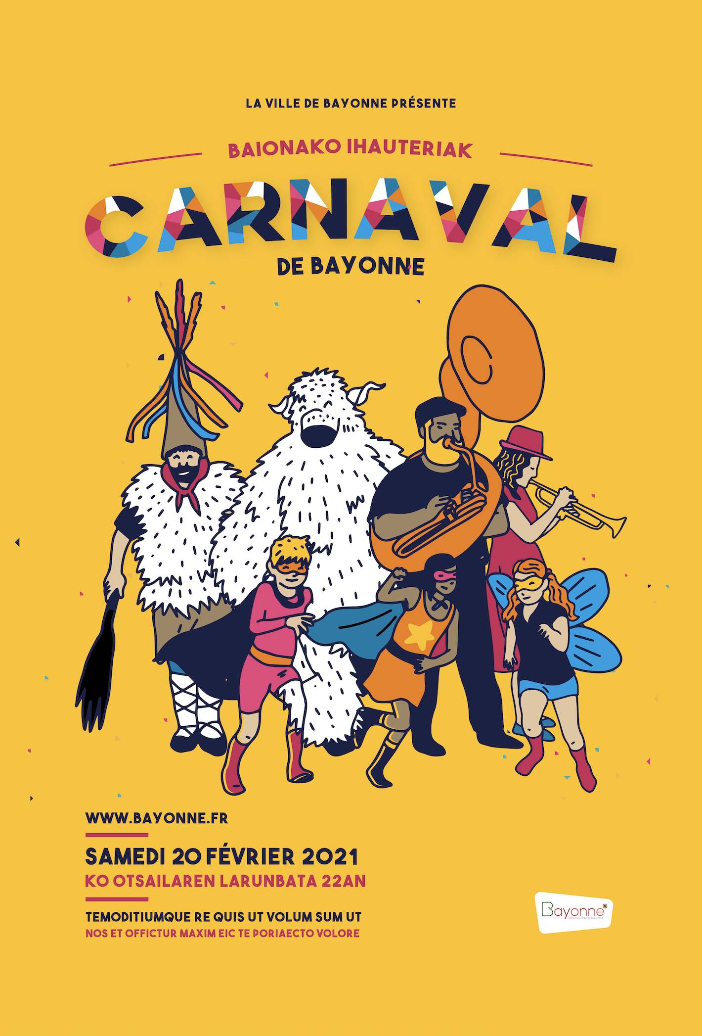 Carnaval Bayonne affiche 2021